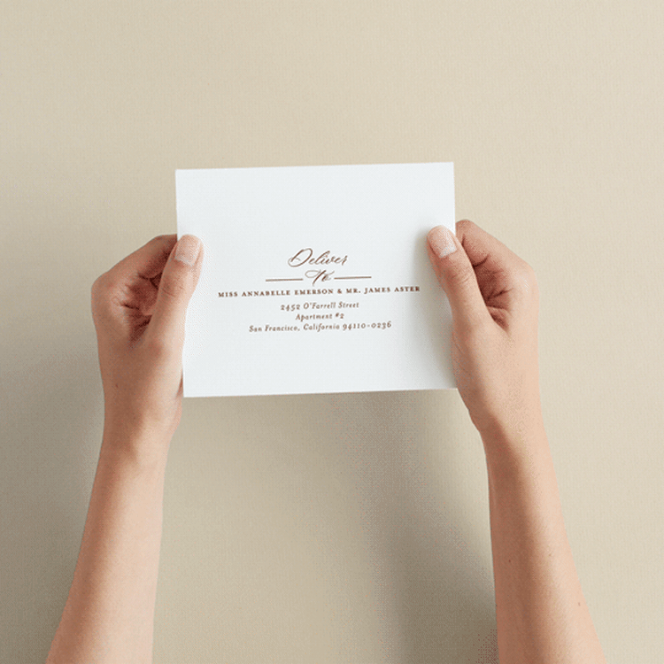 "Streamlined" - Savvy Wedding Invitations in Nutmeg by Nicole Barreto - How it works