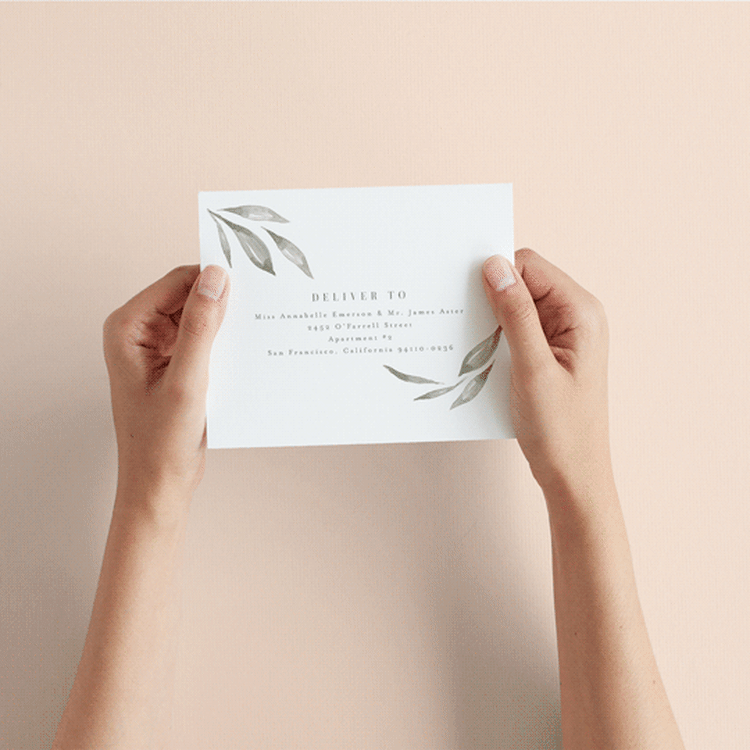 "Whispered Leaves" - Savvy Wedding Invitations in Leaf by Kristie Kern - How it works
