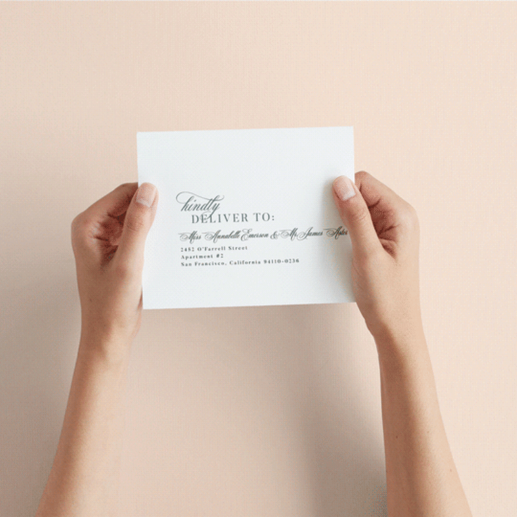 "Serafina" - Savvy Wedding Invitations in Sage by Melanie Kosuge - How it works