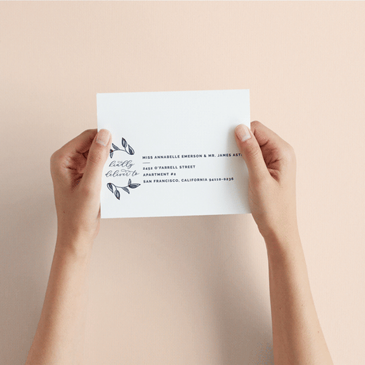 "Forever Intertwined" - Savvy Wedding Invitations in Navy by Lindsay Stetson Thompson - How it works