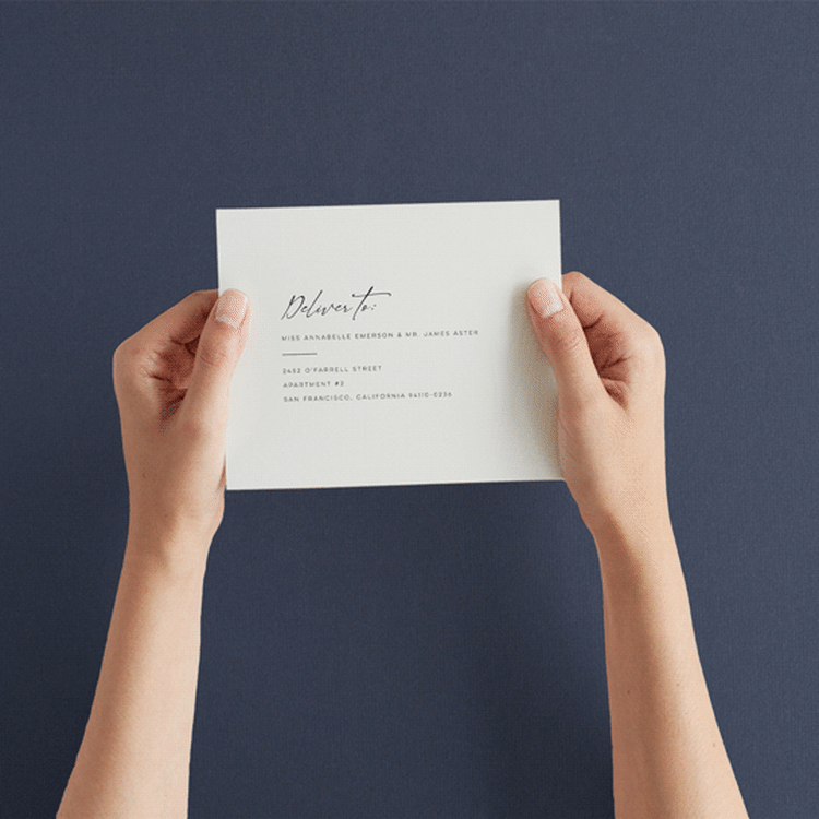 "Modernline" - Savvy Wedding Invitations in Cotton by April Astudillo - How it works