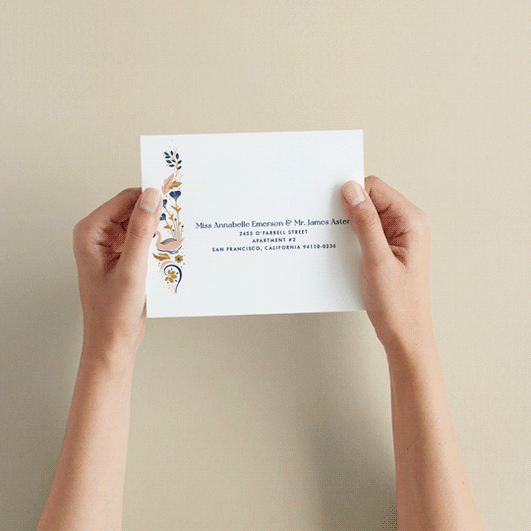 "modern folk" - Savvy Wedding Invitations in Blush by GeekInk Design - How it works