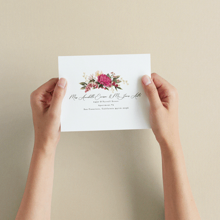 "Lush" - Savvy Wedding Invitations in Magenta by Susan Moyal - How it works