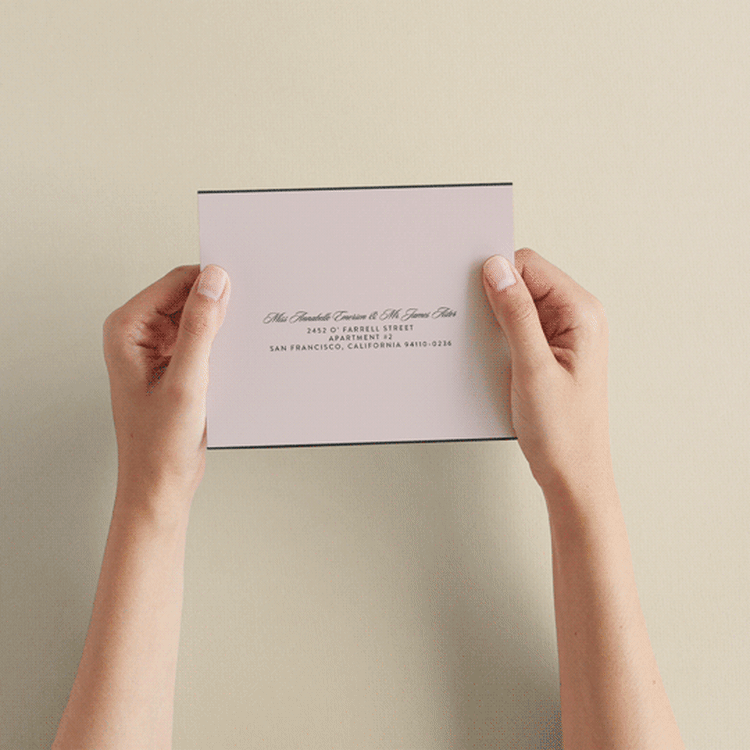 "Modern Squares" - Savvy Wedding Invitations in Flamingo by FRANI - How it works