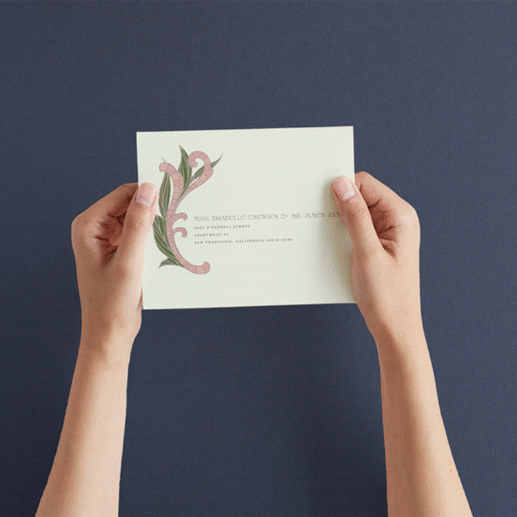 "1081" - Savvy Wedding Invitations in Blush by GeekInk Design - How it works