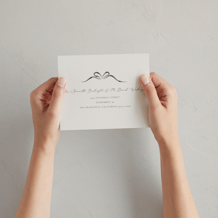 "Bow" - Savvy Wedding Invitations in Tuxedo by Corinne Malesic - How it works