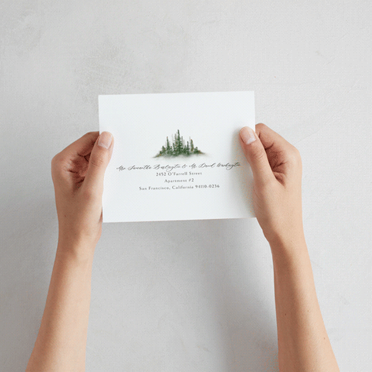 "Somerset" - Savvy Wedding Invitations in Evergreen by Melanie Kosuge - How it works