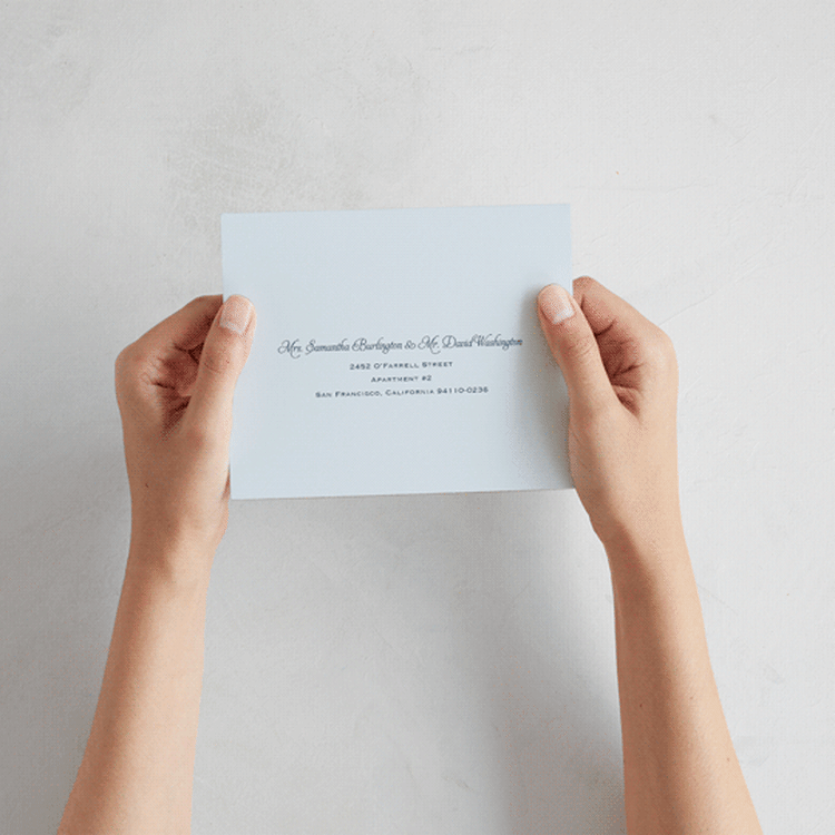 "Modernne" - Savvy Wedding Invitations in Powder by Carolyn MacLaren - How it works