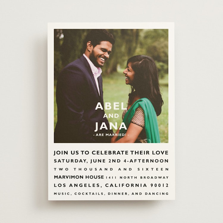 "Desenfadado" - Wedding Announcements in Tuxedo by Aspacia Kusulas - Front