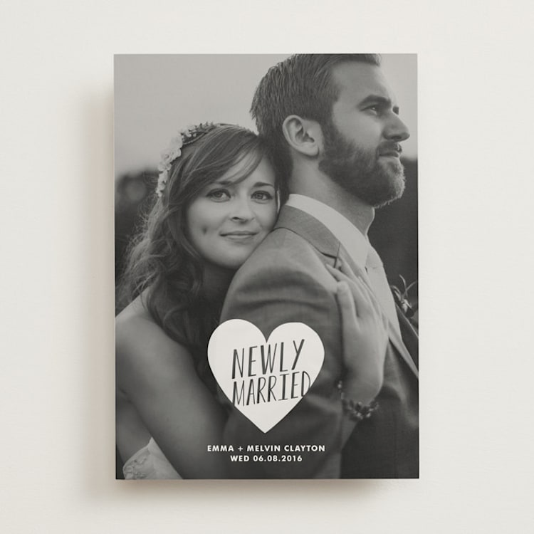 "Merry + Married" - Wedding Announcements in Frost by Kim Chow - Front