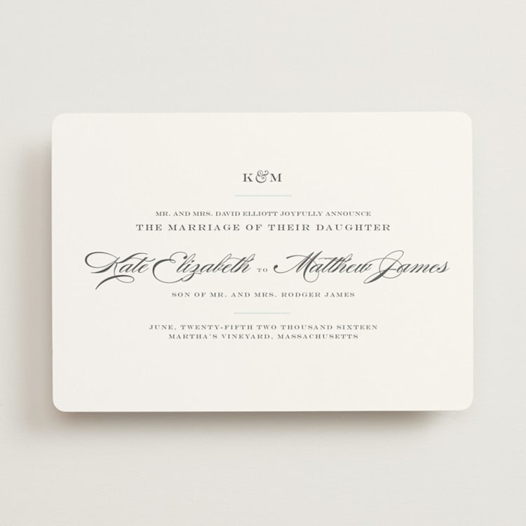 "Charming Go Lightly" - Wedding Announcements in Sky Blue by danielleb - Front