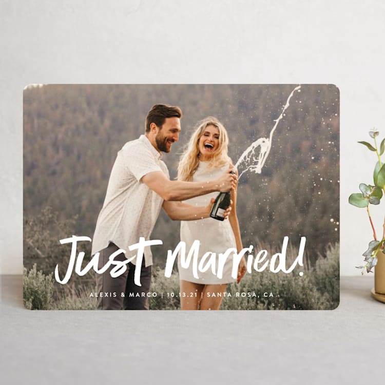"Do This" - Wedding Announcements in Silk by Olivia Raufman - Front