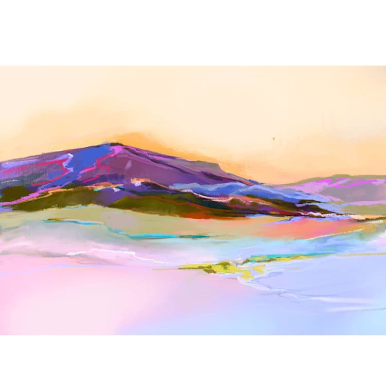 "Blazing down" - Limited Edition Fine Art Print in multicolor by Shraddha Dharia