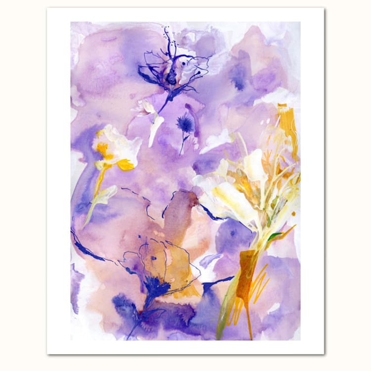 "A Purple Moment, Print" - Limited Edition Fine Art Print in multicolor by Suzanna Toole