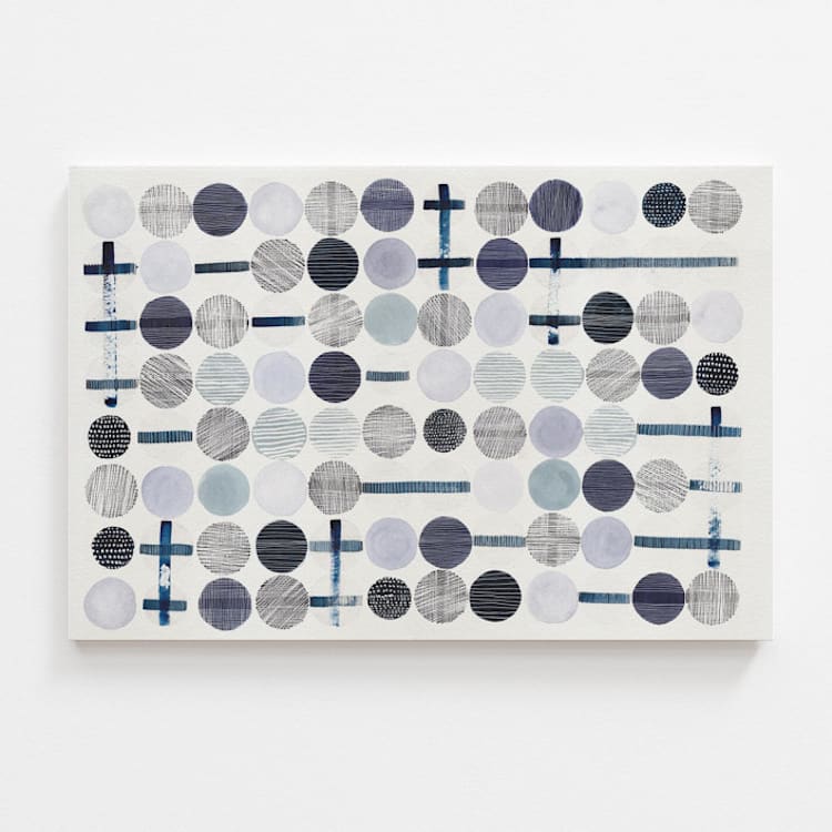 "Patterns of Connection" - Limited Edition Fine Art Print in blue by Danushka Abeygoda