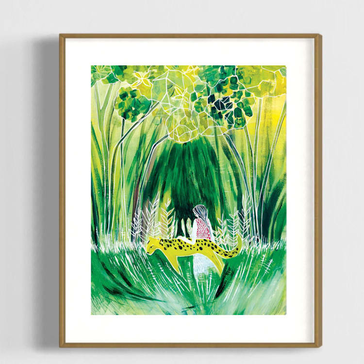 "Jungle Mate" - Limited Edition Fine Art Print in green by Sarah Fitzgerald