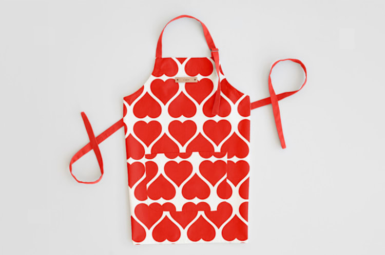 "Big Heart" - Apron in Cherry by kelli hall - Personalizable Apron