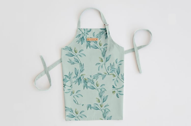 "Botanical greenery" - Apron in Greenery by Lucrecia Caporale - Personalizable Apron