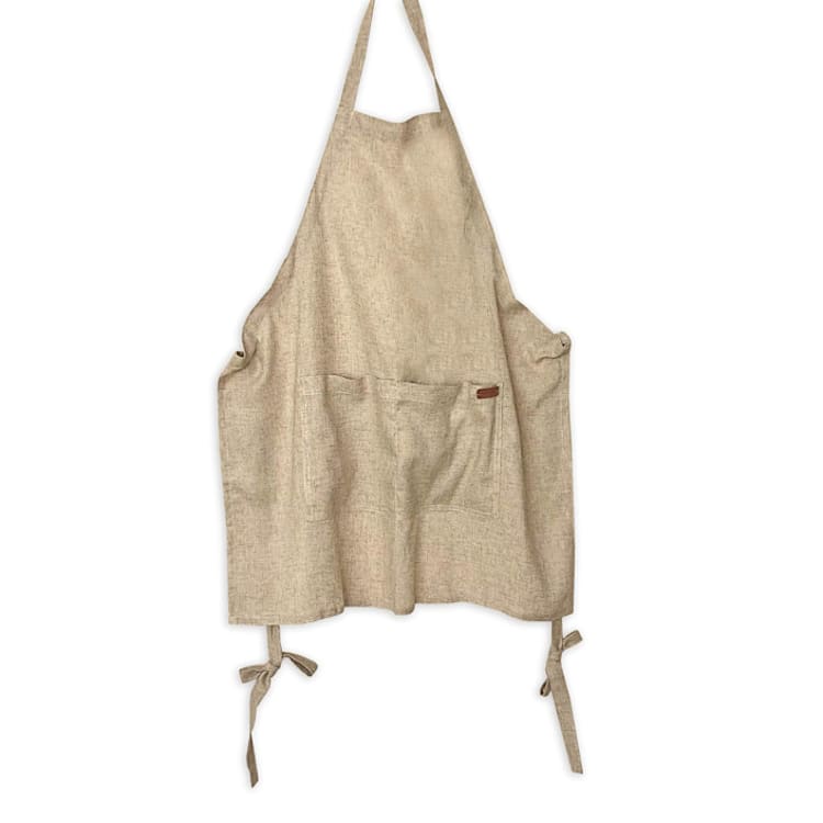 "Lena Linen-Blend Apron for Stylish Cooking" - Apron in beige by Powered By People