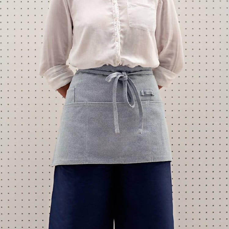 "Blue Waist Apron with Pockets" - Apron in blue by Powered By People