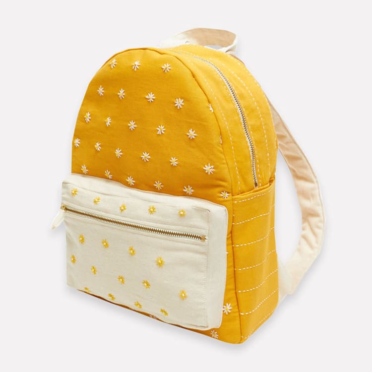 "Daisy Mini Backpack" - Backpack in yellow by Anchal