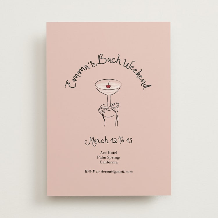 "cherry" - Bachelorette Party Invitations in Cherry by Helena Vitto - Front