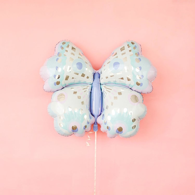 "Flutter Mylar Balloon" - Party Balloons in multicolor by Jollity and Co