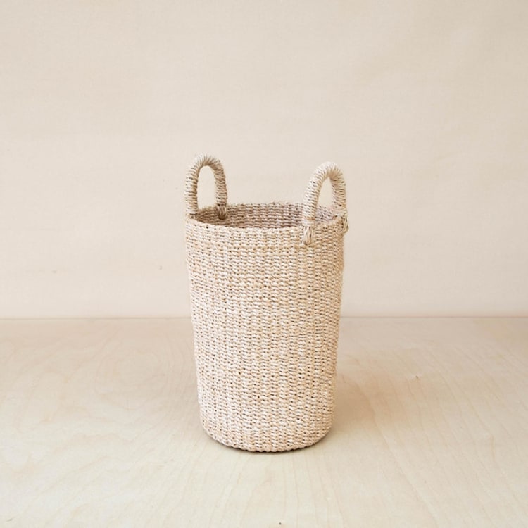 "Natural Cylinder Vase Basket" - Decorative Baskets in natural by LIKHA