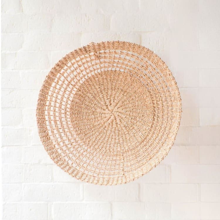 "Medium Open Weave Wall Basket 16"" - Decorative Baskets in natural by LIKHA
