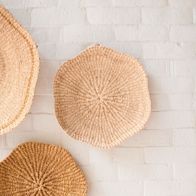 "Medium Scallop Wall Basket 12"" - Decorative Baskets in natural by LIKHA