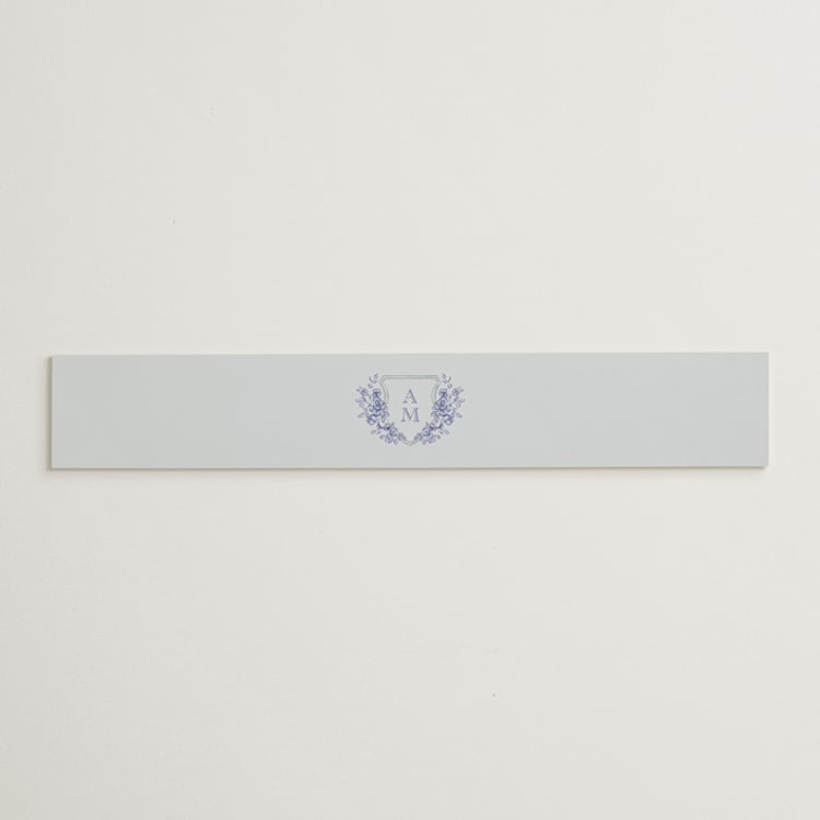 "watercolor flowers crest" - Bridal Shower in Dusty Blue by Cass Loh - Front