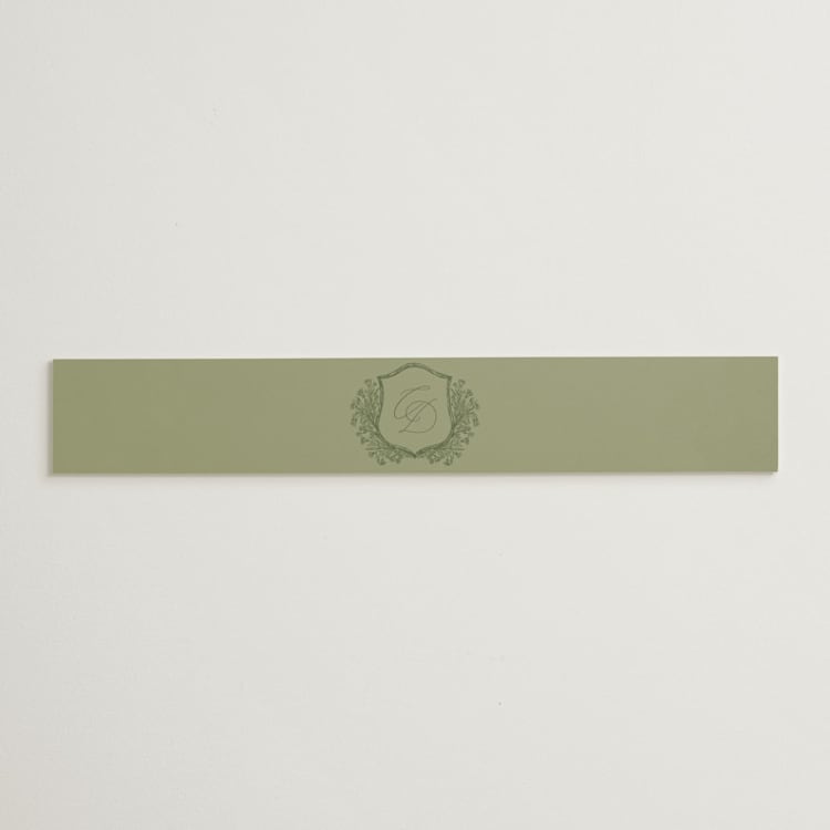 "Traditional Monogram" - Bridal Shower in Olive by Erin Deegan - Front