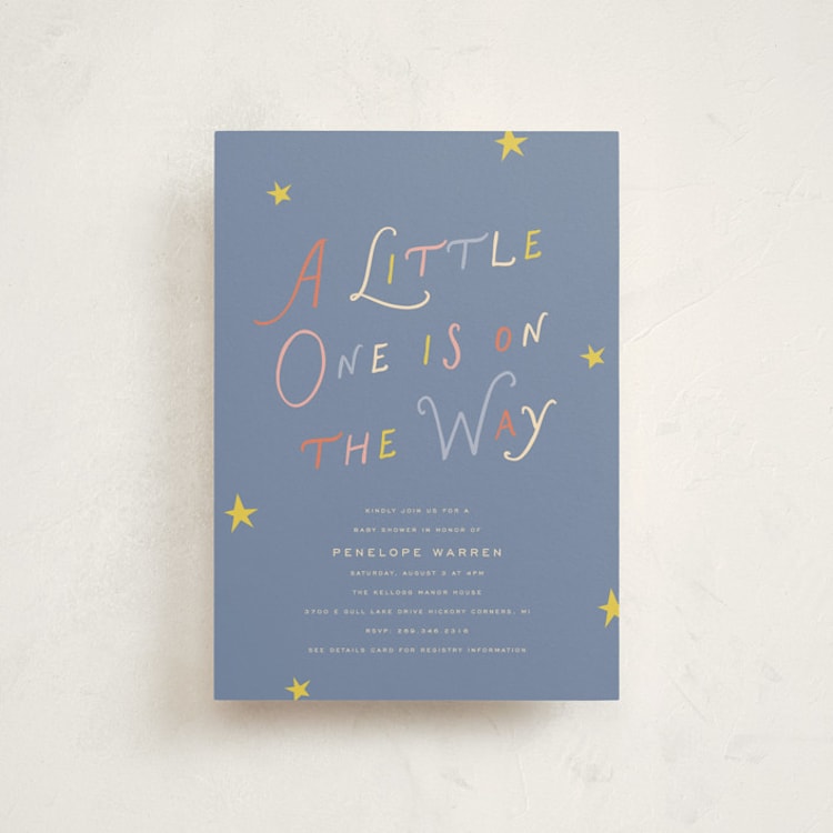 "On the way" - Baby Shower Invitations in Sail by Pixel and Hank - Front