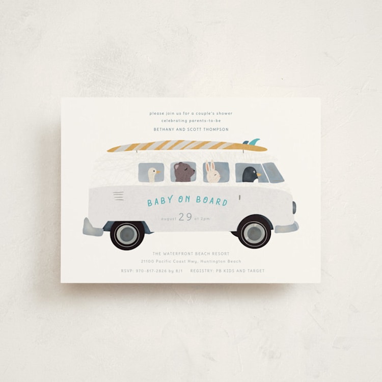"Baby on Board" - Baby Shower Invitations in Sun by Jenna Holcomb - Front