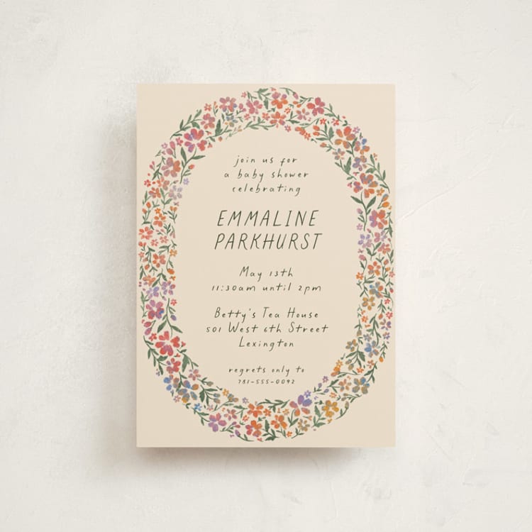 "Wildflowers" - Baby Shower Invitations in Confetti by 2birdstone - Front
