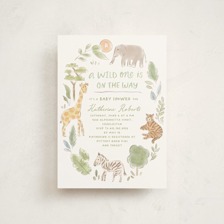 "A wild one" - Baby Shower Invitations in Jungle by Creo Study - Front