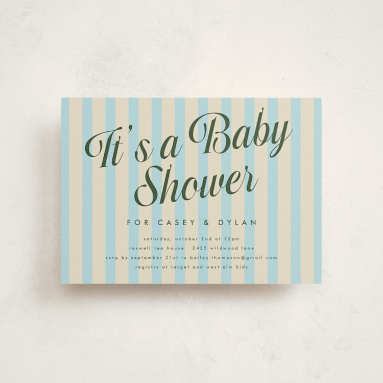 "Soda Shoppe" - Baby Shower Invitations in Cream Soda by Morgan Kendall - Front