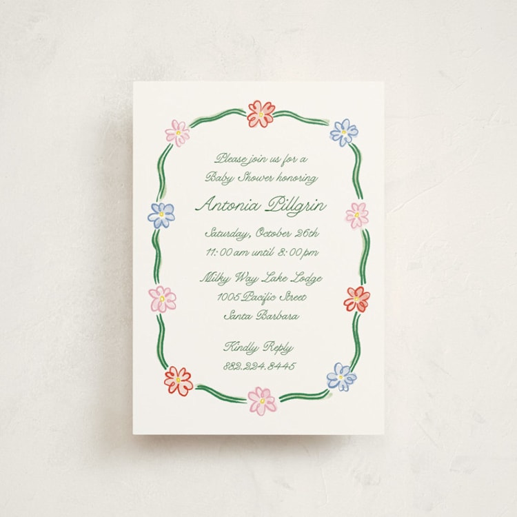 "Dilleto" - Baby Shower Invitations in Garden by Pati Cascino - Front