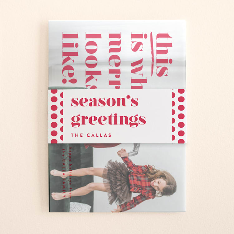 "this is merry" - Holiday Belly Bands in Cranberry by Carrie ONeal - Assembled