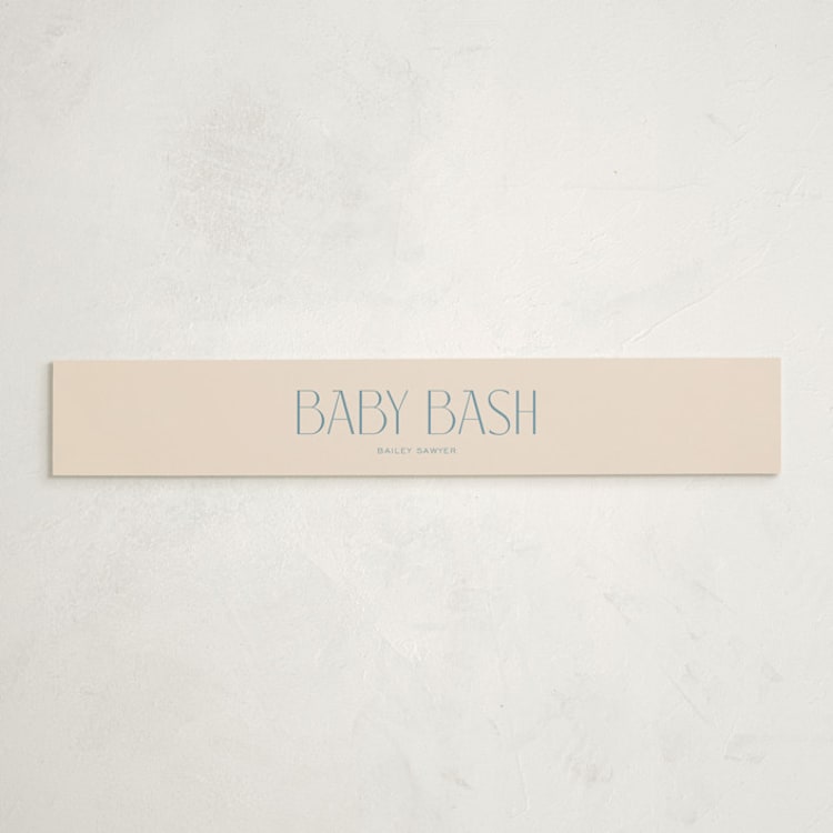"Ephrata" - Baby Shower Belly Bands in Powder by Deynaaz Daraei - Front