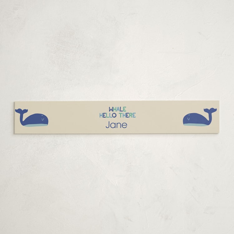 "Whale Hello" - Baby Shower Belly Bands in Sea by Harriet Richter - Front