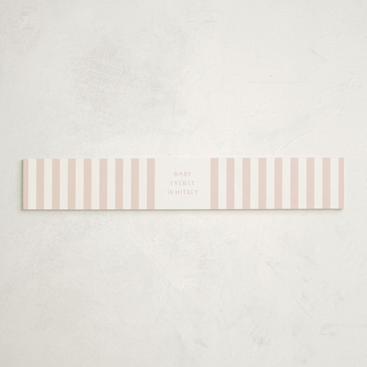 "Framed Bow" - Baby Shower Belly Bands in Blush by Baumbirdy - Front