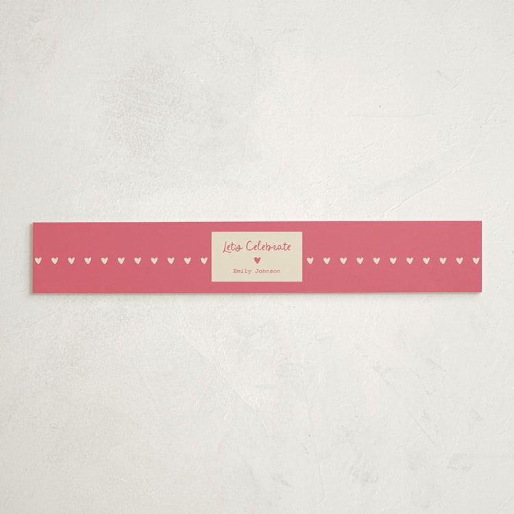 "Build a Library" - Baby Shower Belly Bands in Peony by Ilene Guy - Front