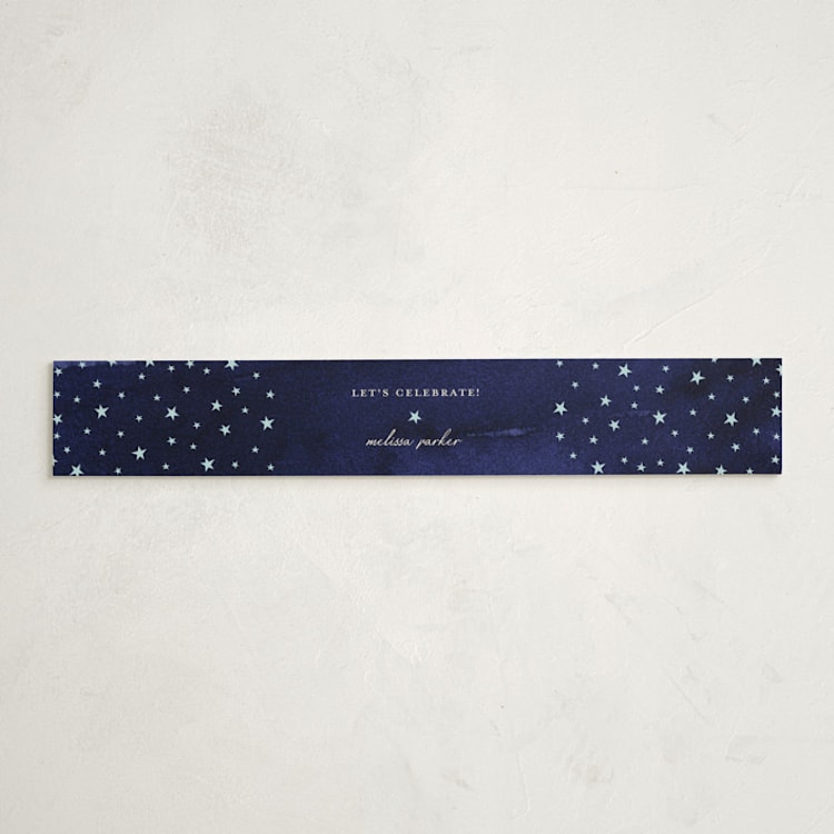 "Midnight Stars" - Baby Shower Belly Bands in Midnight by Ilene Guy - Front