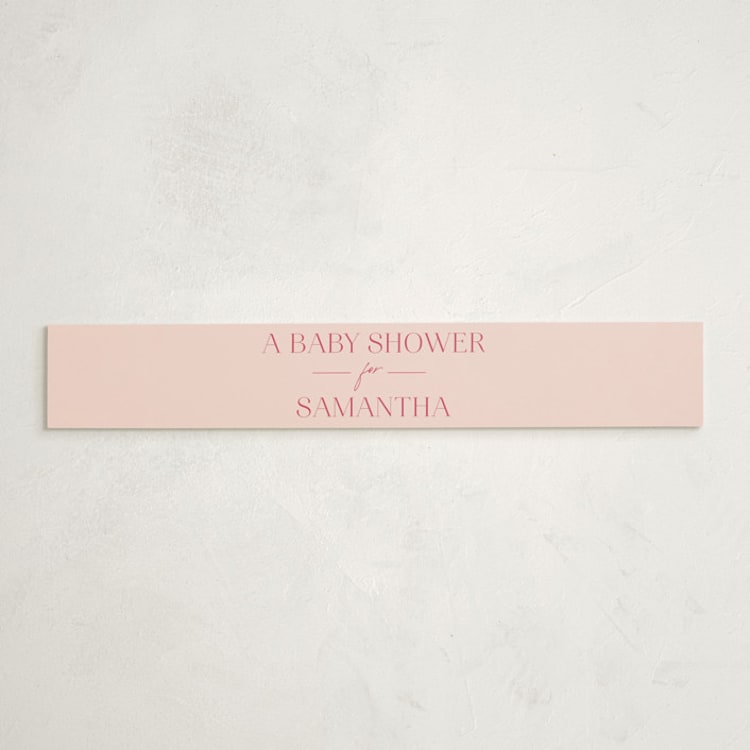"Due With Two" - Baby Shower Belly Bands in Carnation by Erica Krystek - Front