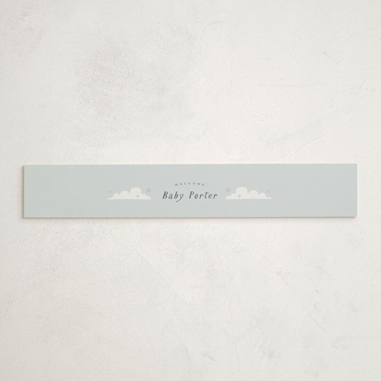 "Little Explorer" - Baby Shower Belly Bands in Powder by Hannah Williams - Front