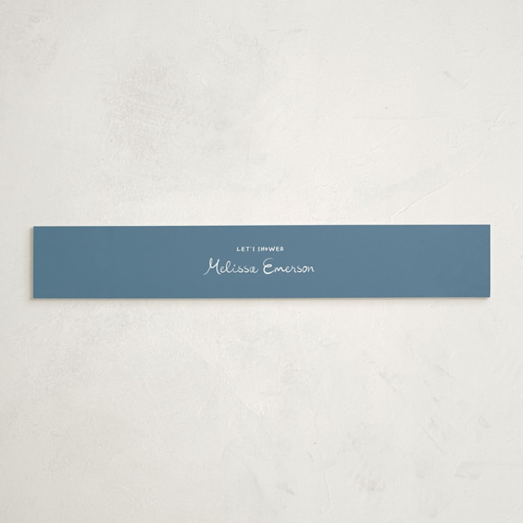 "Letter Box" - Baby Shower Belly Bands in Baby Blue by Claudia Orengo - Front