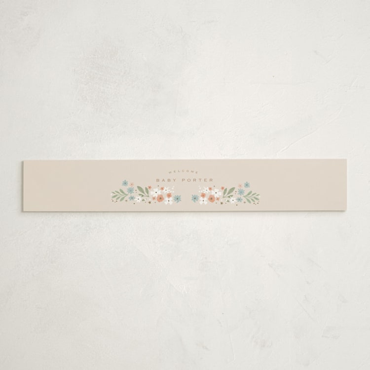 "Twinkle Bunny" - Baby Shower Belly Bands in Sand by Hannah Williams - Front