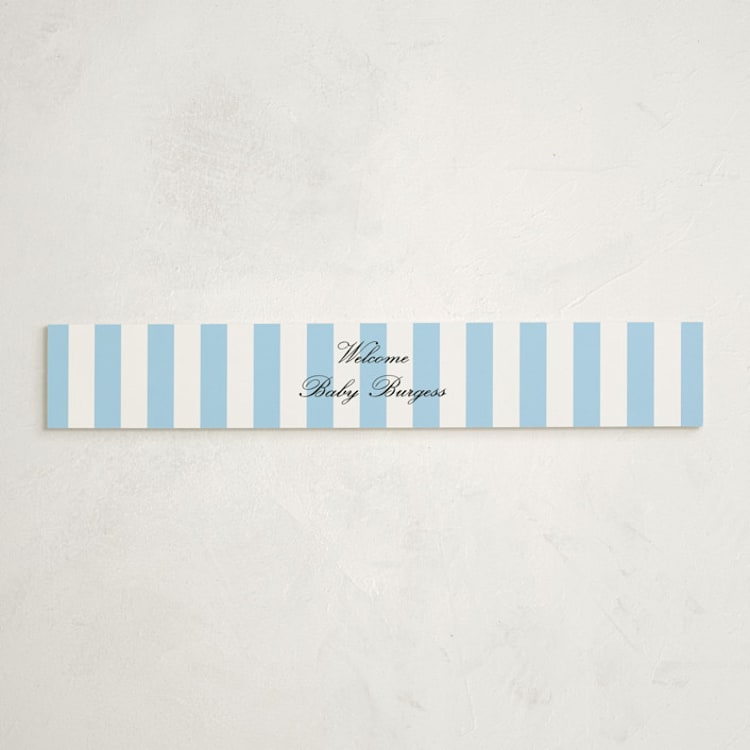 "Sweetly Scalloped" - Baby Shower Belly Bands in Sky by Catherine Culvenor - Front