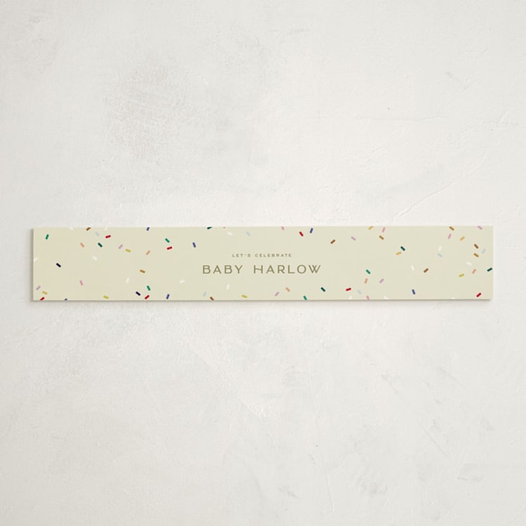 "tiny bold sprinkles" - Baby Shower Belly Bands in Cream by Ellen Schlegelmilch - Front